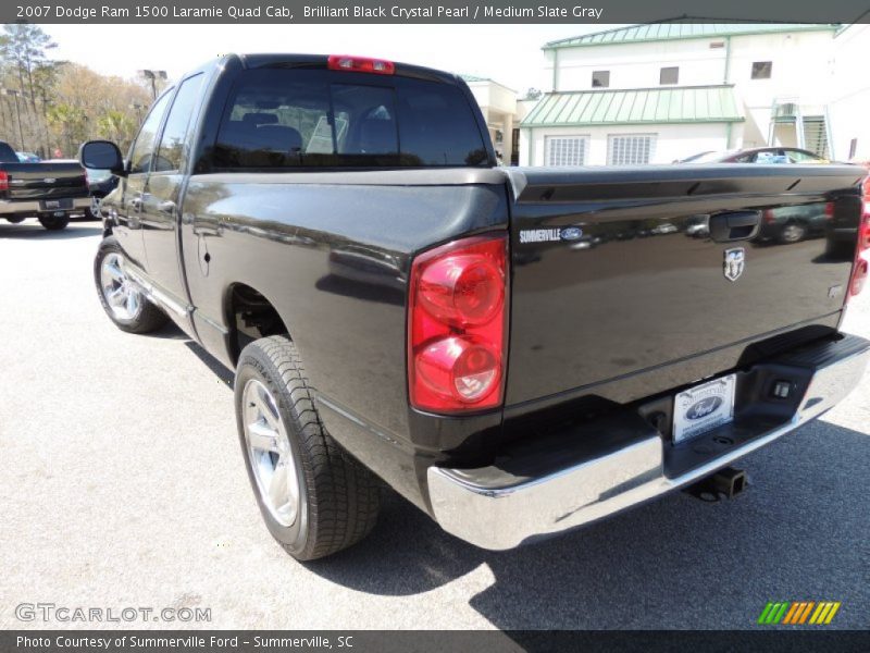 Brilliant Black Crystal Pearl / Medium Slate Gray 2007 Dodge Ram 1500 Laramie Quad Cab
