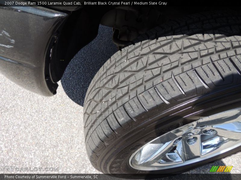 Brilliant Black Crystal Pearl / Medium Slate Gray 2007 Dodge Ram 1500 Laramie Quad Cab