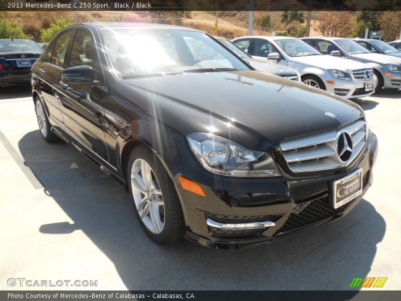 Black / Black 2013 Mercedes-Benz C 250 Sport