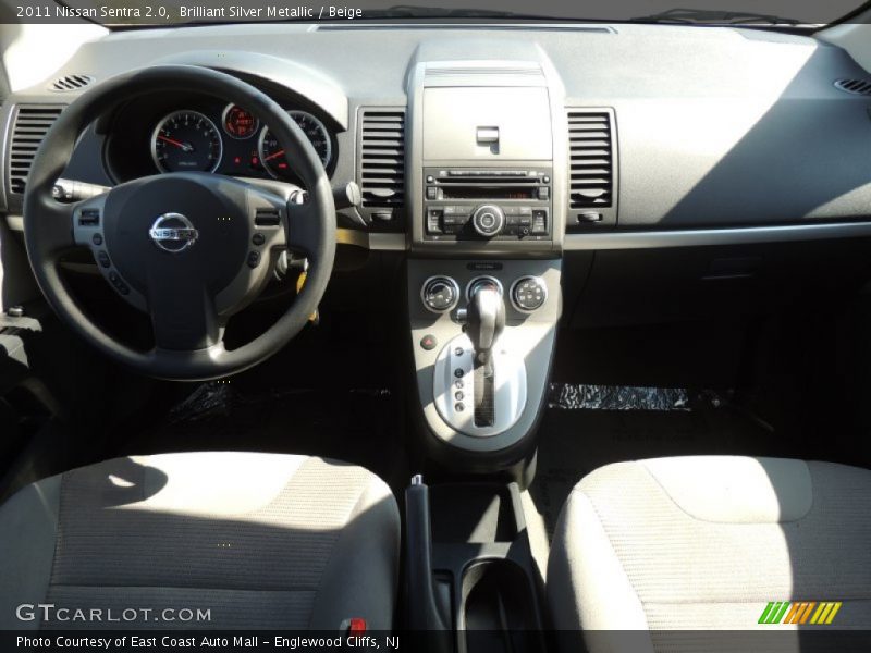 Brilliant Silver Metallic / Beige 2011 Nissan Sentra 2.0
