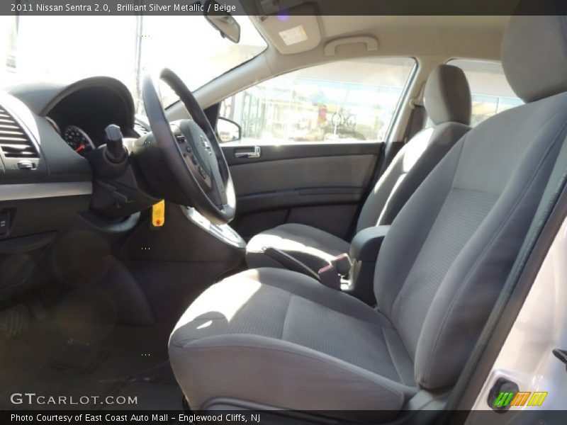 Brilliant Silver Metallic / Beige 2011 Nissan Sentra 2.0