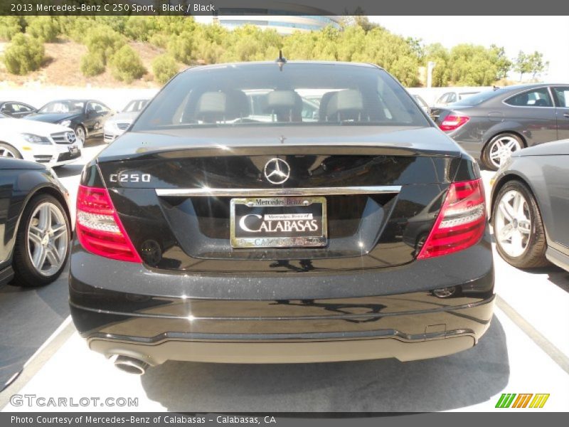 Black / Black 2013 Mercedes-Benz C 250 Sport