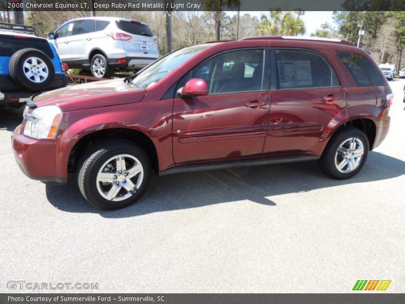 Deep Ruby Red Metallic / Light Gray 2008 Chevrolet Equinox LT