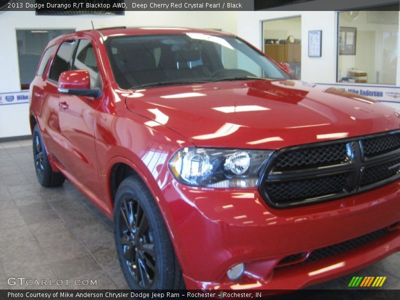 Deep Cherry Red Crystal Pearl / Black 2013 Dodge Durango R/T Blacktop AWD