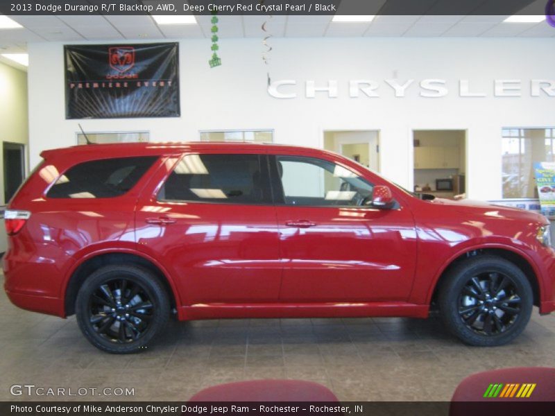 Deep Cherry Red Crystal Pearl / Black 2013 Dodge Durango R/T Blacktop AWD