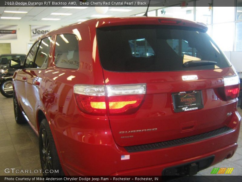 Deep Cherry Red Crystal Pearl / Black 2013 Dodge Durango R/T Blacktop AWD