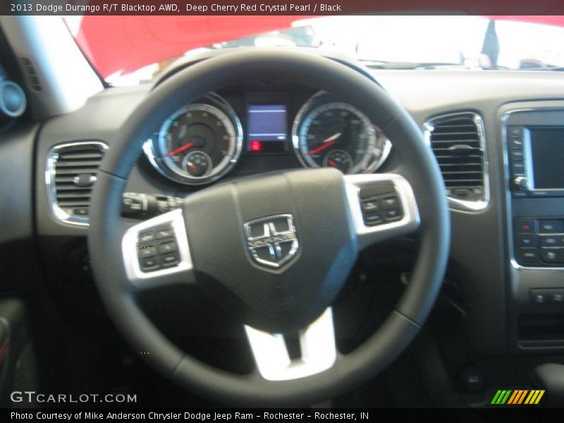 Deep Cherry Red Crystal Pearl / Black 2013 Dodge Durango R/T Blacktop AWD
