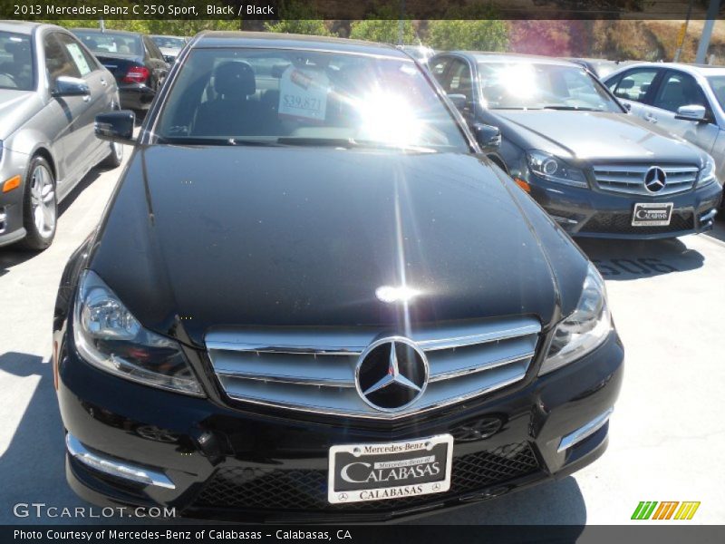 Black / Black 2013 Mercedes-Benz C 250 Sport