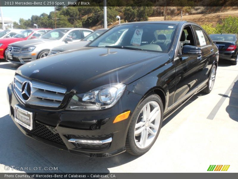 Black / Black 2013 Mercedes-Benz C 250 Sport