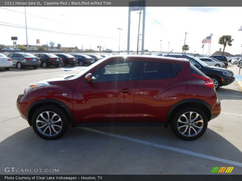 Cayenne Red / Black/Red w/Red Trim 2011 Nissan Juke SL