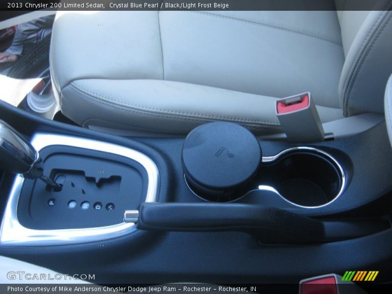 Crystal Blue Pearl / Black/Light Frost Beige 2013 Chrysler 200 Limited Sedan