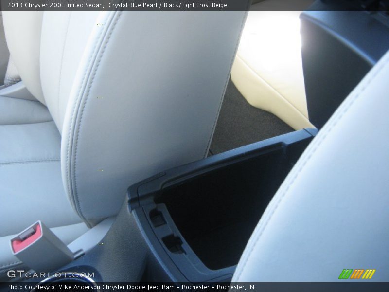 Crystal Blue Pearl / Black/Light Frost Beige 2013 Chrysler 200 Limited Sedan