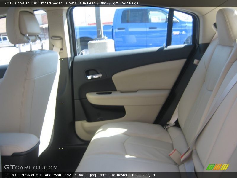 Crystal Blue Pearl / Black/Light Frost Beige 2013 Chrysler 200 Limited Sedan