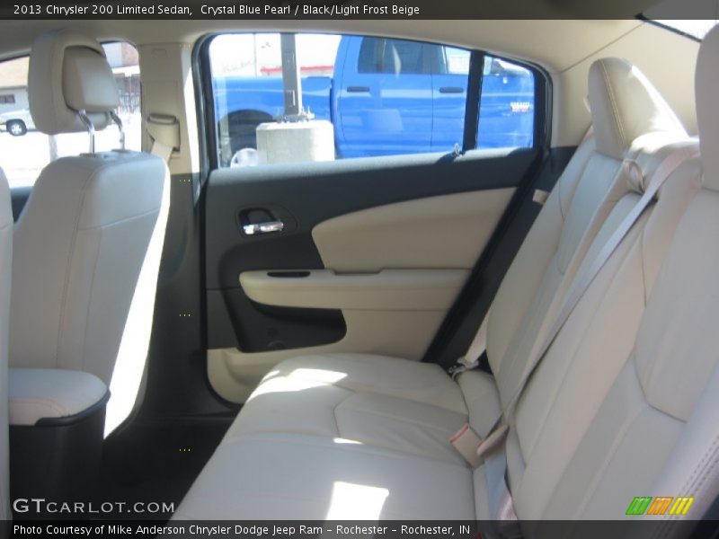 Crystal Blue Pearl / Black/Light Frost Beige 2013 Chrysler 200 Limited Sedan