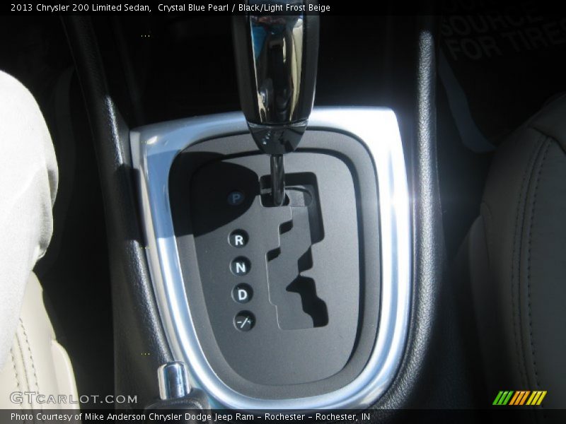 Crystal Blue Pearl / Black/Light Frost Beige 2013 Chrysler 200 Limited Sedan