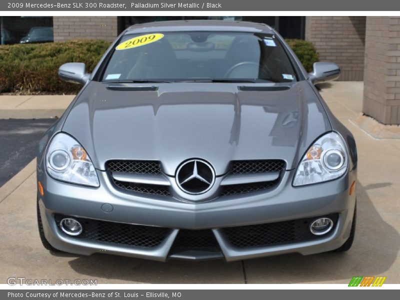 Palladium Silver Metallic / Black 2009 Mercedes-Benz SLK 300 Roadster
