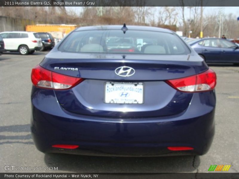 Indigo Blue Pearl / Gray 2011 Hyundai Elantra GLS