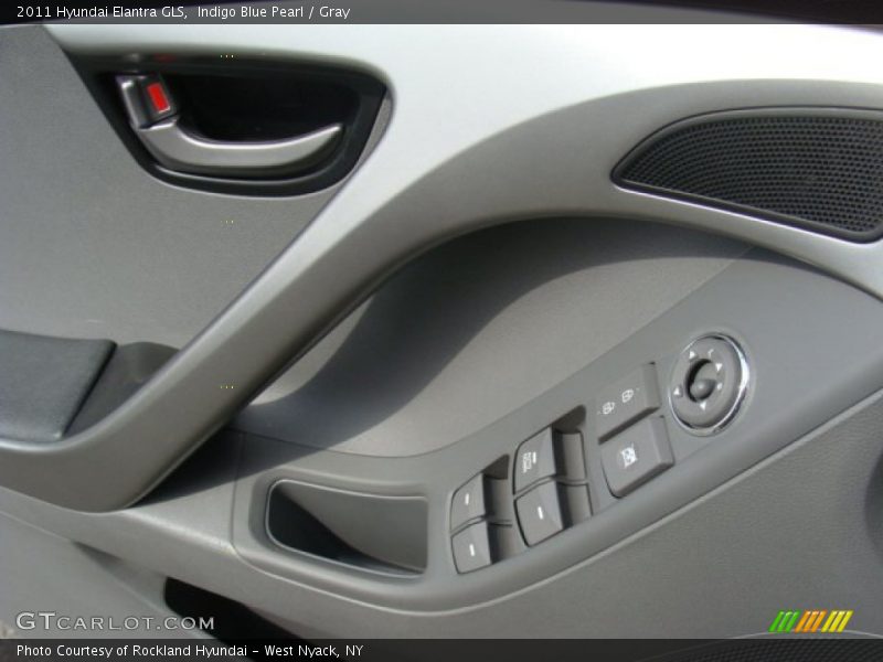 Indigo Blue Pearl / Gray 2011 Hyundai Elantra GLS