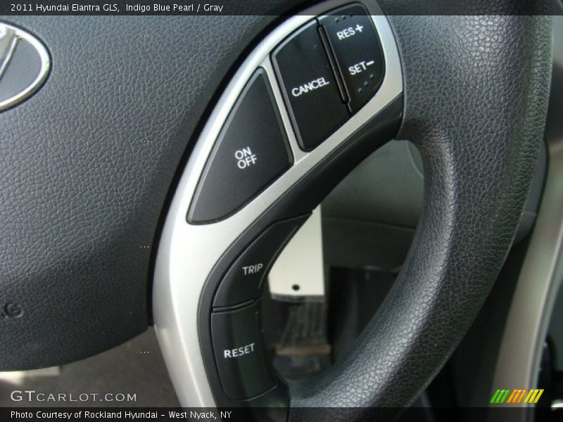 Indigo Blue Pearl / Gray 2011 Hyundai Elantra GLS