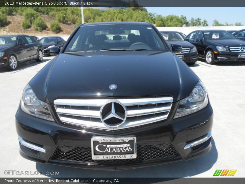 Black / Black 2013 Mercedes-Benz C 250 Sport