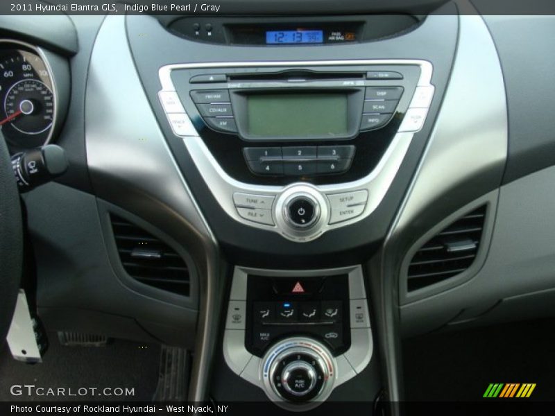 Indigo Blue Pearl / Gray 2011 Hyundai Elantra GLS