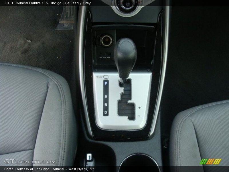 Indigo Blue Pearl / Gray 2011 Hyundai Elantra GLS