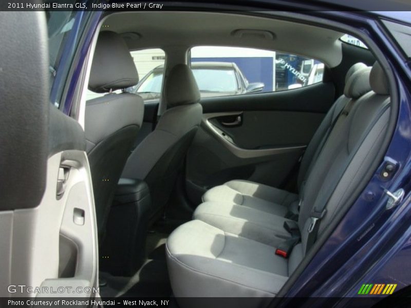 Indigo Blue Pearl / Gray 2011 Hyundai Elantra GLS