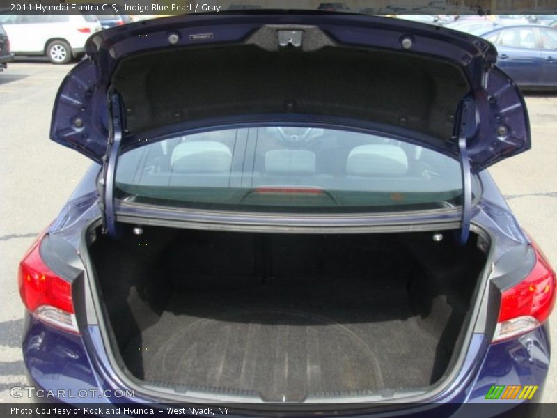 Indigo Blue Pearl / Gray 2011 Hyundai Elantra GLS