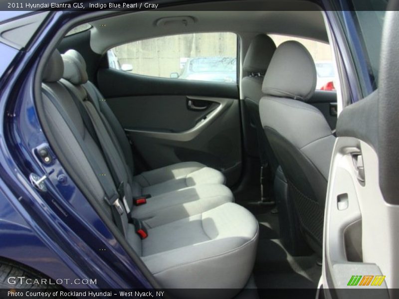 Indigo Blue Pearl / Gray 2011 Hyundai Elantra GLS