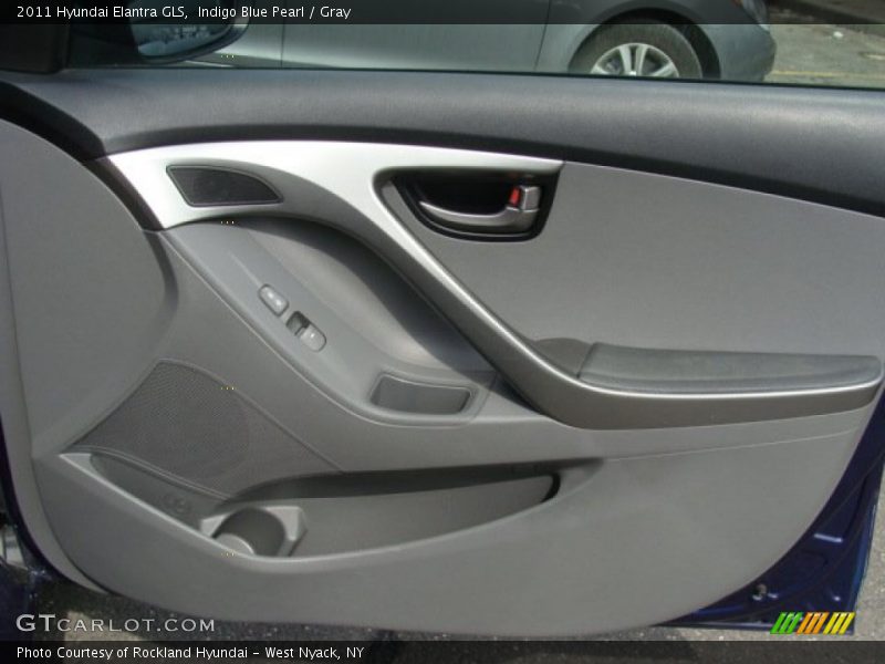 Indigo Blue Pearl / Gray 2011 Hyundai Elantra GLS