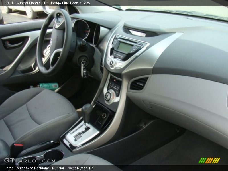 Indigo Blue Pearl / Gray 2011 Hyundai Elantra GLS