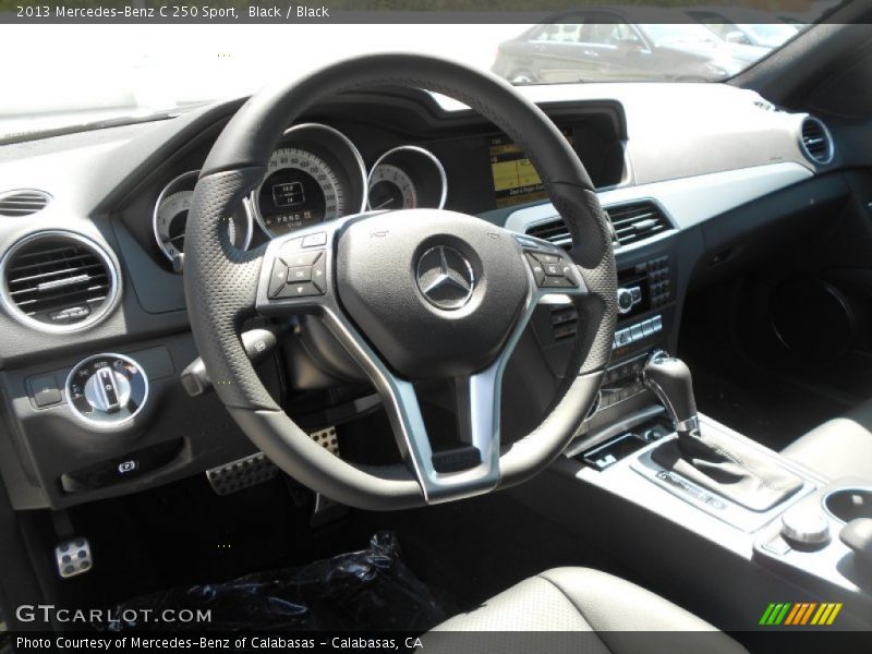 Black / Black 2013 Mercedes-Benz C 250 Sport