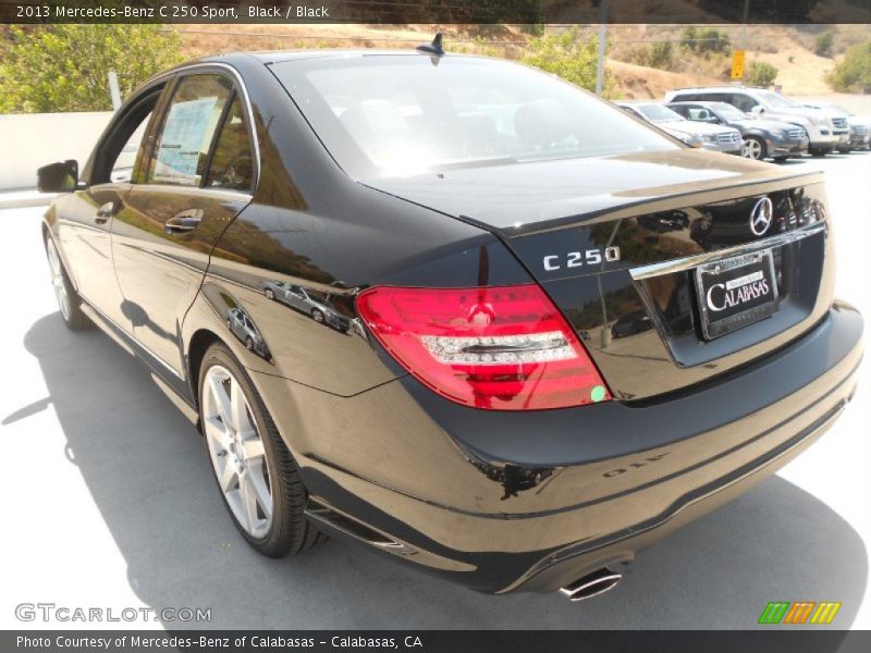 Black / Black 2013 Mercedes-Benz C 250 Sport
