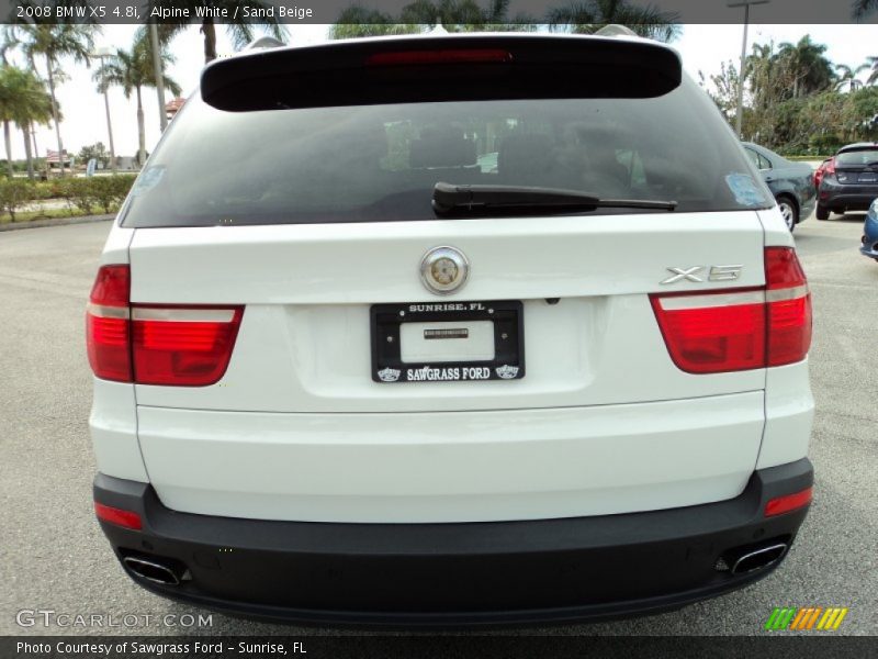 Alpine White / Sand Beige 2008 BMW X5 4.8i
