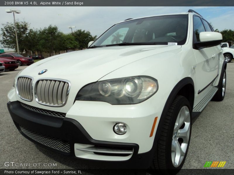 Alpine White / Sand Beige 2008 BMW X5 4.8i