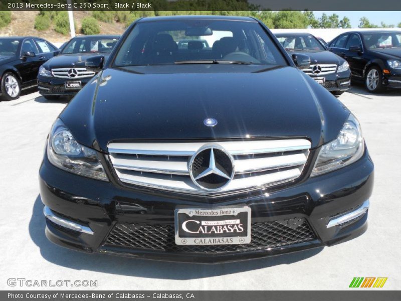 Black / Black 2013 Mercedes-Benz C 250 Sport