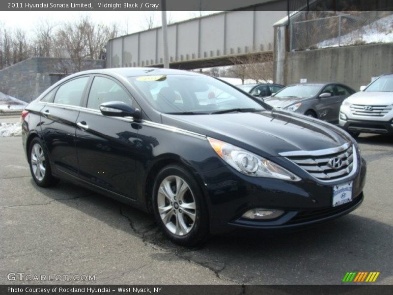 Midnight Black / Gray 2011 Hyundai Sonata Limited