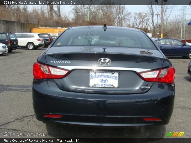 Midnight Black / Gray 2011 Hyundai Sonata Limited