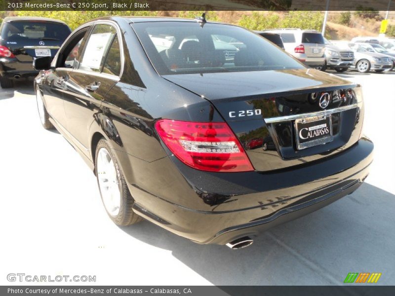 Black / Black 2013 Mercedes-Benz C 250 Sport