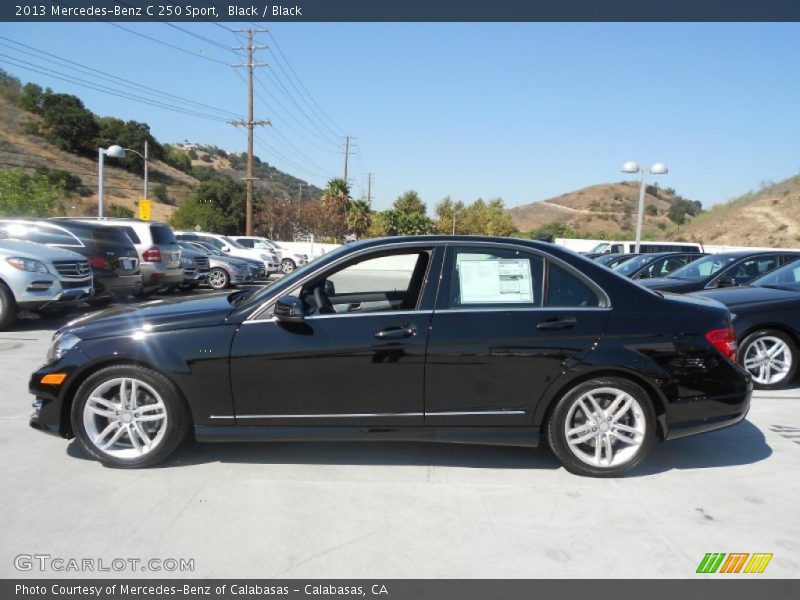 Black / Black 2013 Mercedes-Benz C 250 Sport