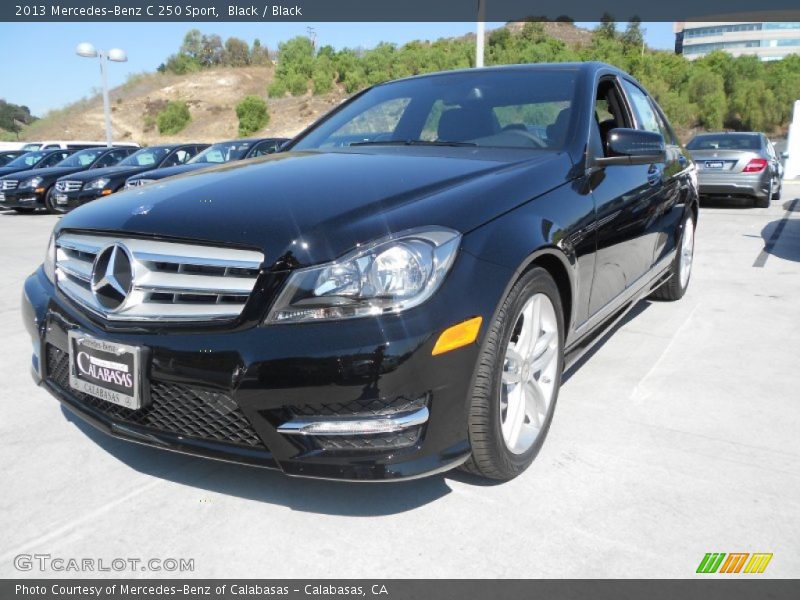 Black / Black 2013 Mercedes-Benz C 250 Sport