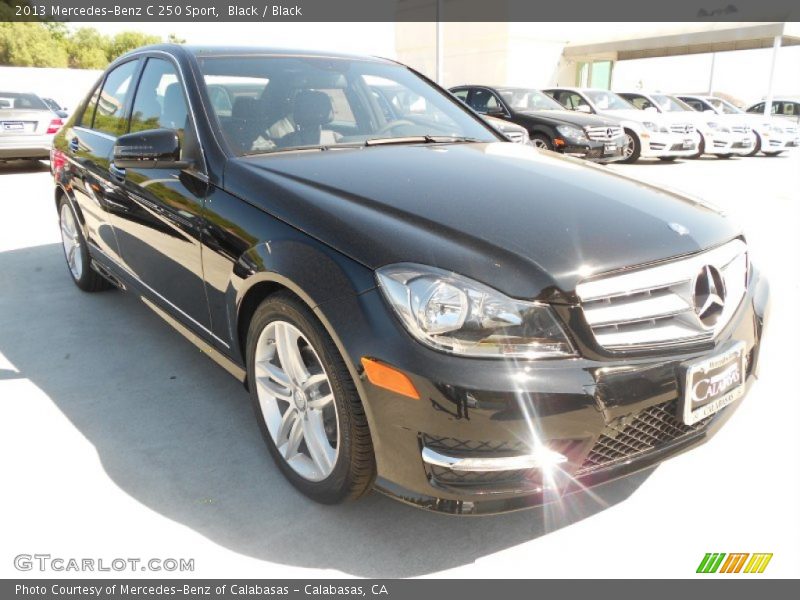 Black / Black 2013 Mercedes-Benz C 250 Sport