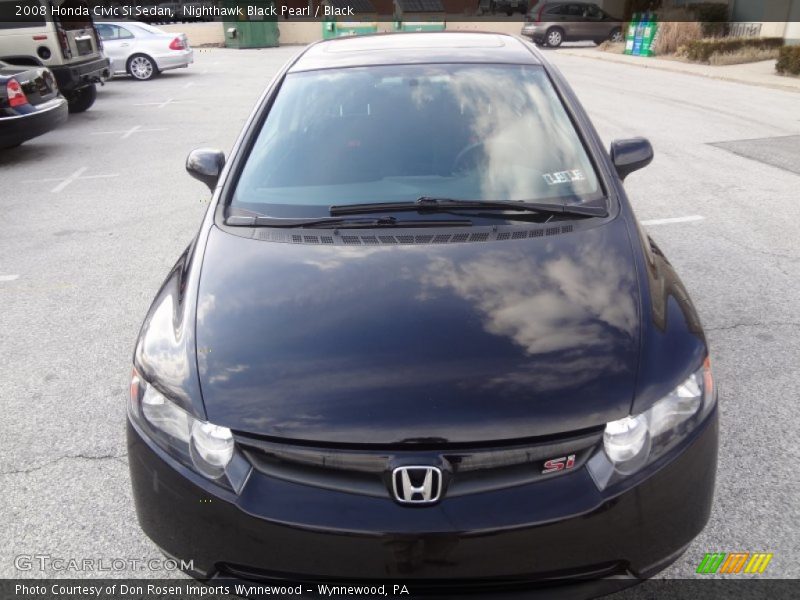 Nighthawk Black Pearl / Black 2008 Honda Civic Si Sedan