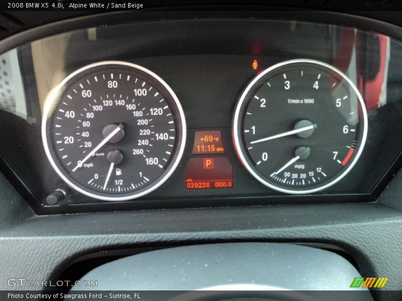  2008 X5 4.8i 4.8i Gauges