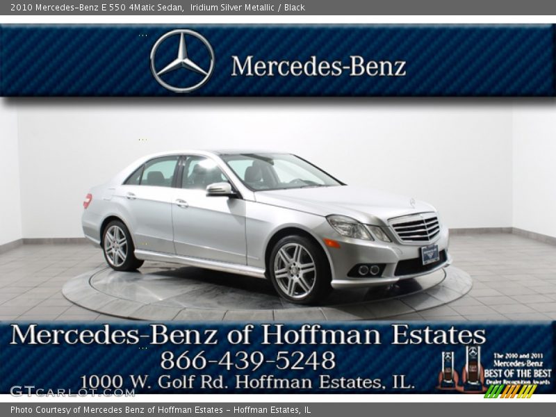 Iridium Silver Metallic / Black 2010 Mercedes-Benz E 550 4Matic Sedan