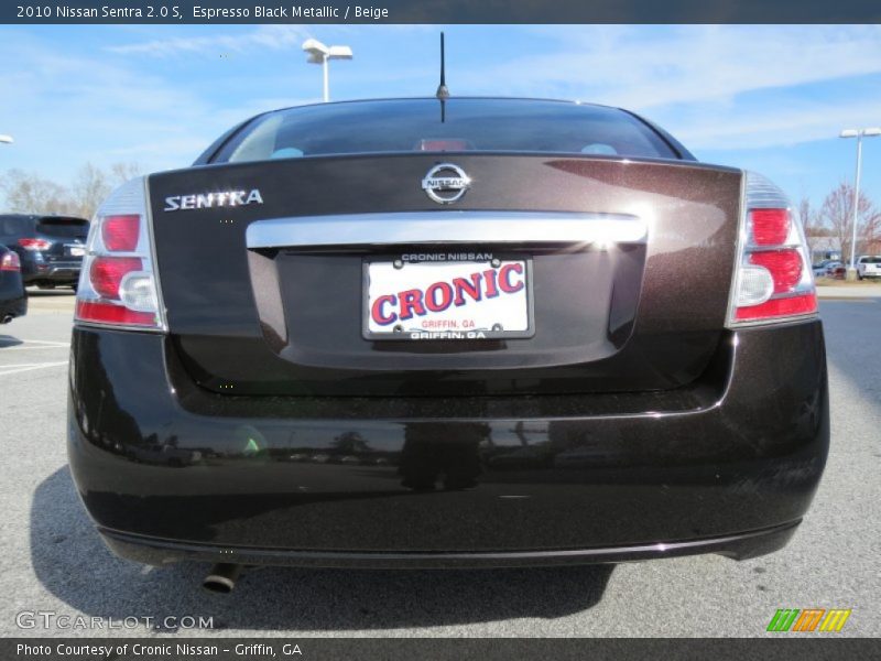 Espresso Black Metallic / Beige 2010 Nissan Sentra 2.0 S
