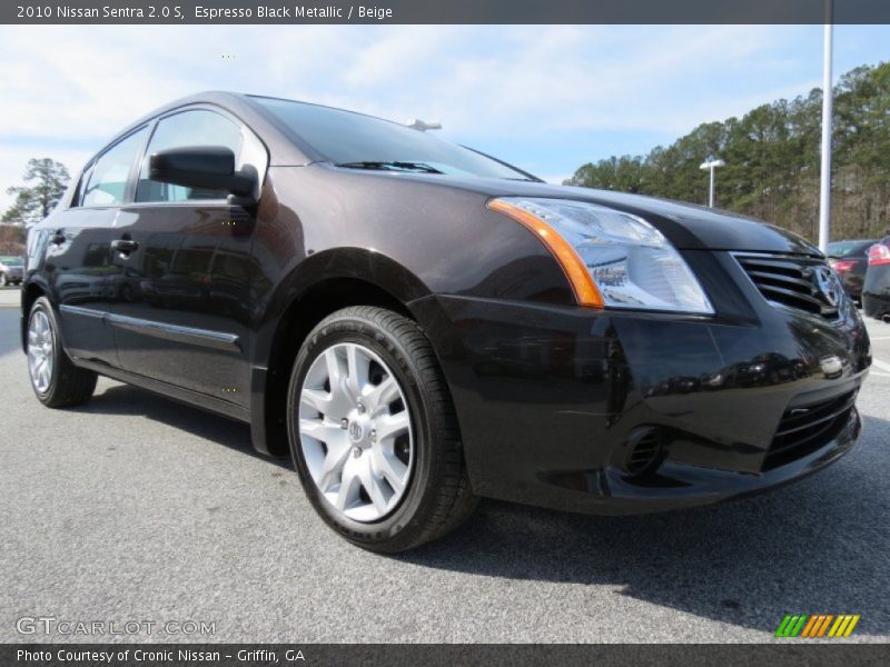 Espresso Black Metallic / Beige 2010 Nissan Sentra 2.0 S