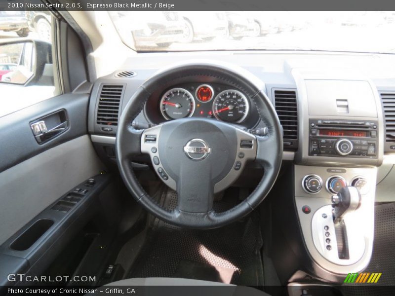 Espresso Black Metallic / Beige 2010 Nissan Sentra 2.0 S