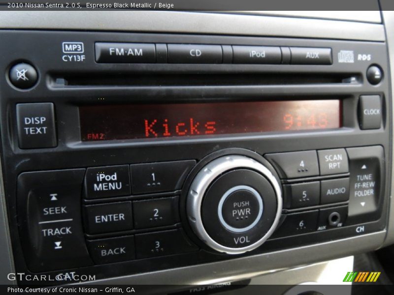 Espresso Black Metallic / Beige 2010 Nissan Sentra 2.0 S