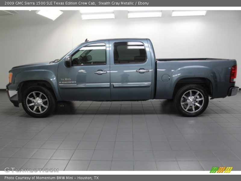 Stealth Gray Metallic / Ebony 2009 GMC Sierra 1500 SLE Texas Edition Crew Cab